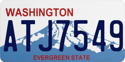 WA license plate ATJ7549