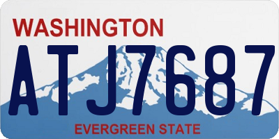 WA license plate ATJ7687
