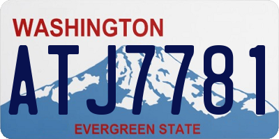 WA license plate ATJ7781