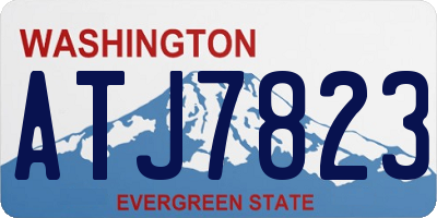 WA license plate ATJ7823