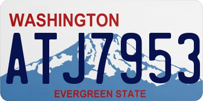 WA license plate ATJ7953