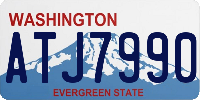 WA license plate ATJ7990