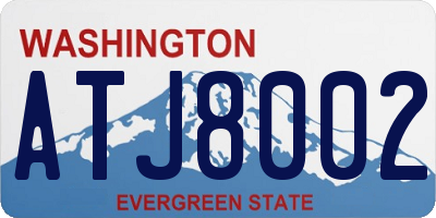 WA license plate ATJ8002