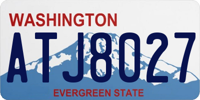 WA license plate ATJ8027