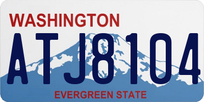 WA license plate ATJ8104