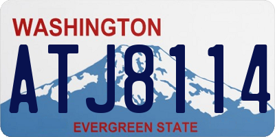 WA license plate ATJ8114