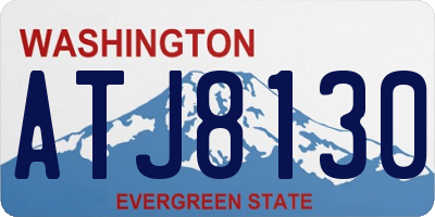 WA license plate ATJ8130