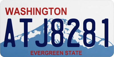 WA license plate ATJ8281