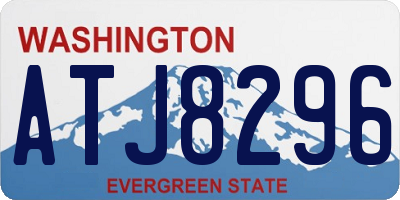WA license plate ATJ8296