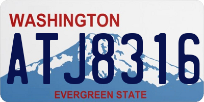 WA license plate ATJ8316