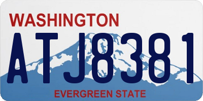 WA license plate ATJ8381