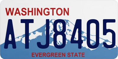 WA license plate ATJ8405