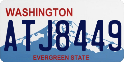 WA license plate ATJ8449