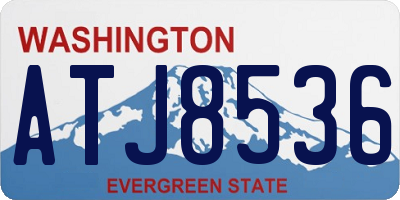 WA license plate ATJ8536