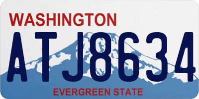 WA license plate ATJ8634