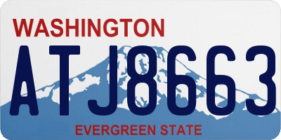 WA license plate ATJ8663