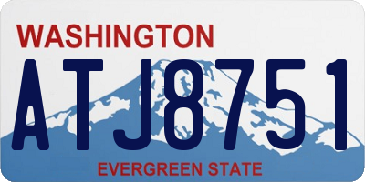 WA license plate ATJ8751