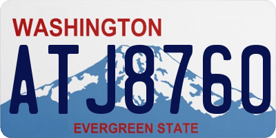 WA license plate ATJ8760
