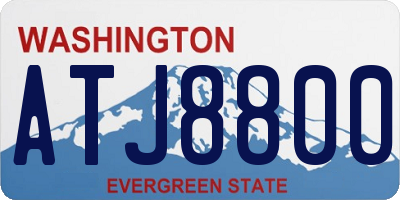 WA license plate ATJ8800