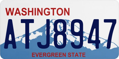 WA license plate ATJ8947