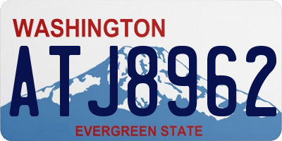 WA license plate ATJ8962
