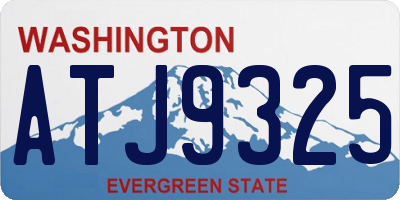 WA license plate ATJ9325