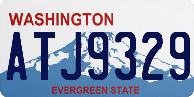 WA license plate ATJ9329