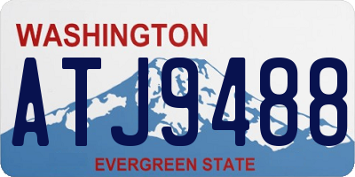 WA license plate ATJ9488