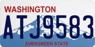 WA license plate ATJ9583
