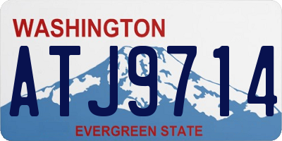 WA license plate ATJ9714