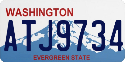WA license plate ATJ9734