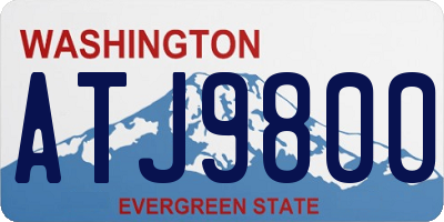 WA license plate ATJ9800