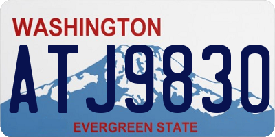 WA license plate ATJ9830