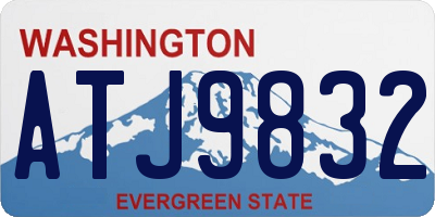 WA license plate ATJ9832