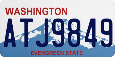 WA license plate ATJ9849