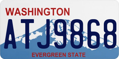 WA license plate ATJ9868