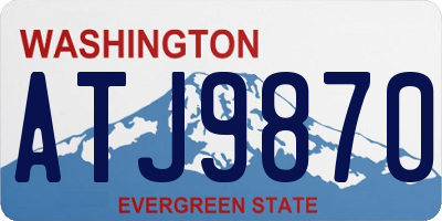 WA license plate ATJ9870