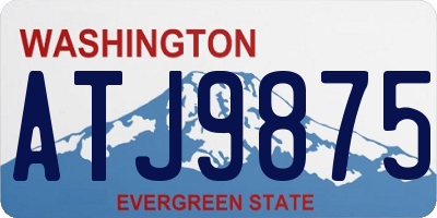 WA license plate ATJ9875