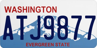 WA license plate ATJ9877