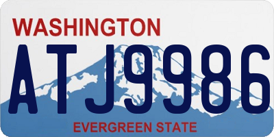 WA license plate ATJ9986