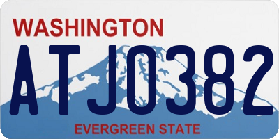 WA license plate ATJO382