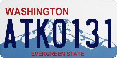 WA license plate ATK0131