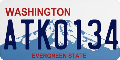 WA license plate ATK0134