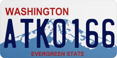 WA license plate ATK0166