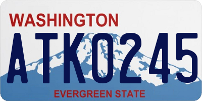WA license plate ATK0245