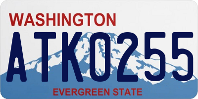 WA license plate ATK0255