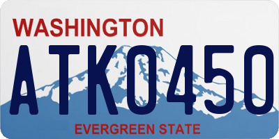 WA license plate ATK0450