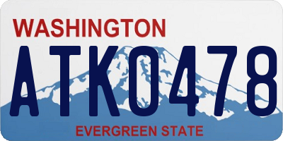 WA license plate ATK0478