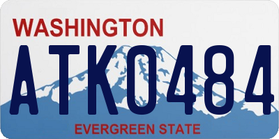 WA license plate ATK0484