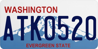 WA license plate ATK0520